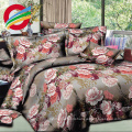 new fashion plant printed polyester fabric for bed sheet in roll